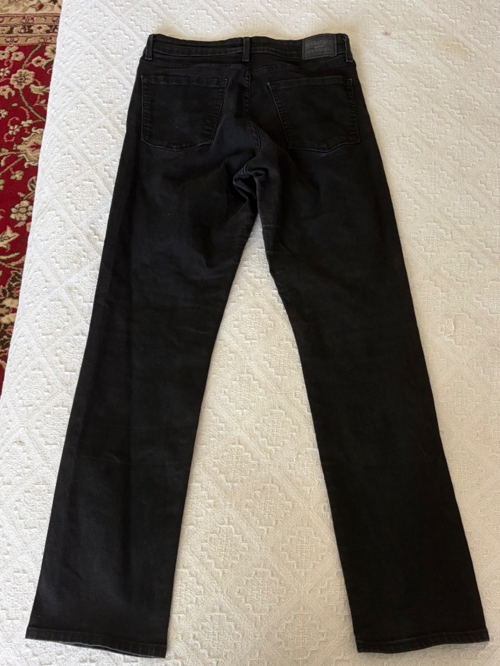 Levi's Women's 8 Black Straight Jeans Stretch Fabric Low/Mid Rise